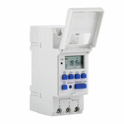 AU Local Digital LCD Power Programmable DIN Rail Timer Time Switch Relay AC 220V.