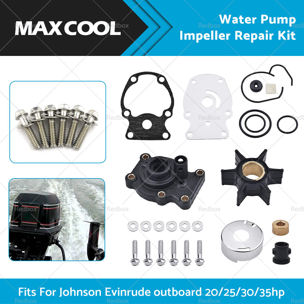Water Pump Impeller Kit For 20hp 25hp 30hp 35hp Johnson Evinrude outboard 393630.