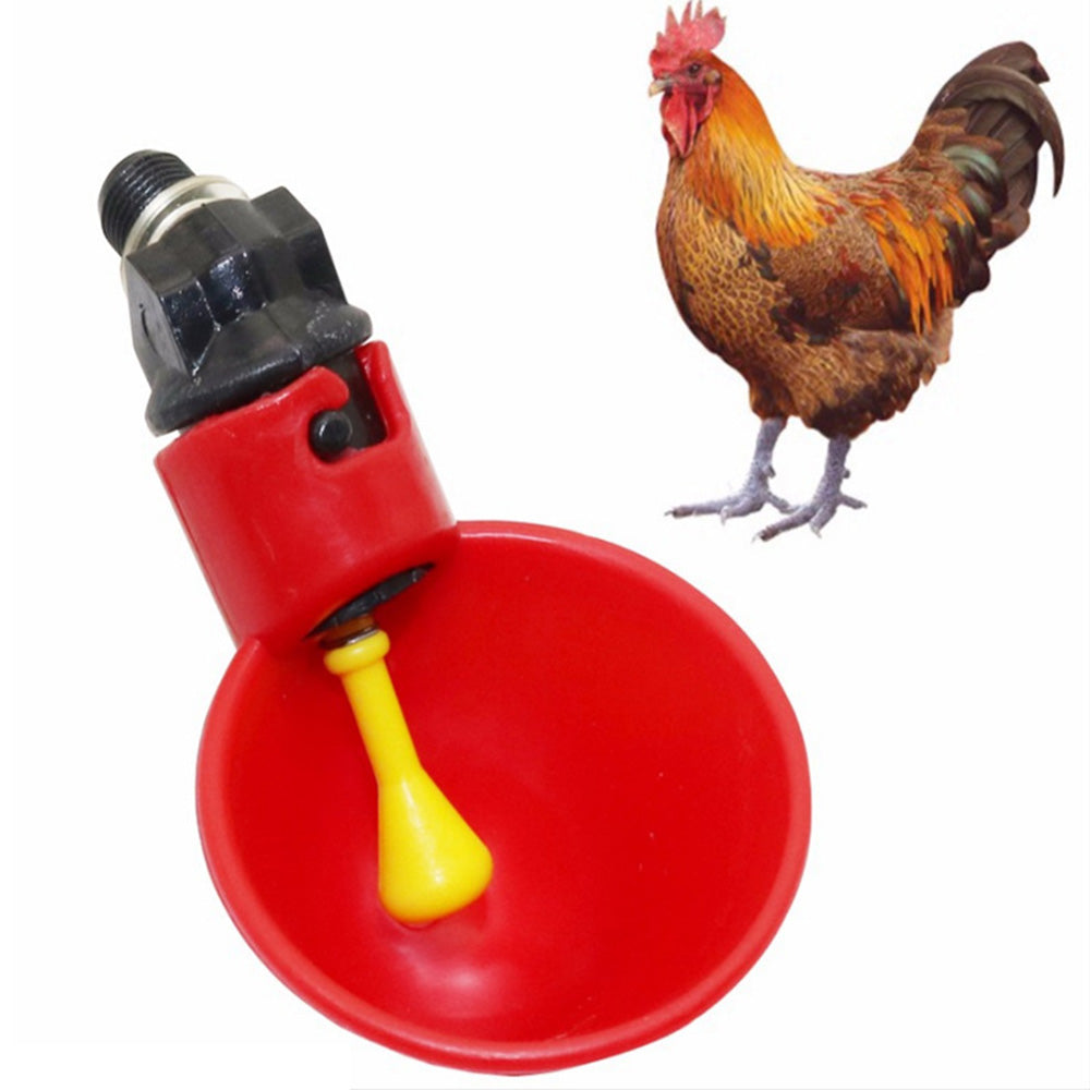 20x Poultry Chicken Automatic Drinker Cup Waterer Chook Bird Water Feeder Set.