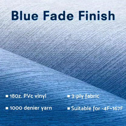 PVC Vinyl Awning Fabric Blue Fade 13-16FT Suitable For RV Caravan Trailer Camper