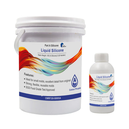 SH25 Liquid Silicone Rubber Mould Making Kit 100:3 Part Mix Suitable For Casting 1Kg 5Kg 10Kg Purple