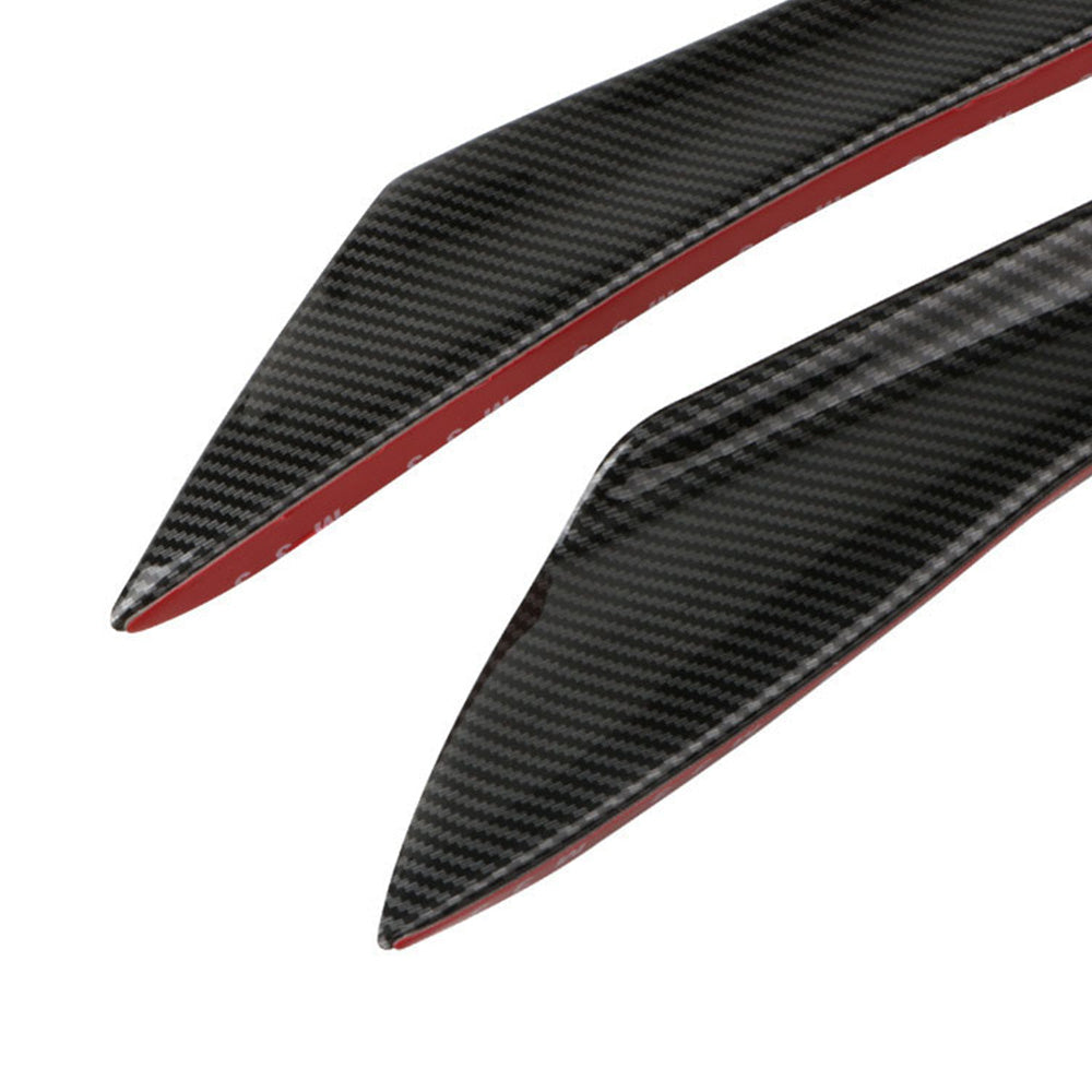 4x Carbon Fiber Bumper Fin Canard Splitter Diffuser Valence Spoiler Lip.