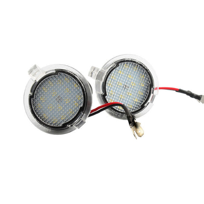 2x Under Mirror 6000K LED Light Puddle Lamps Suitable For Ford Ranger PX2 PX3
