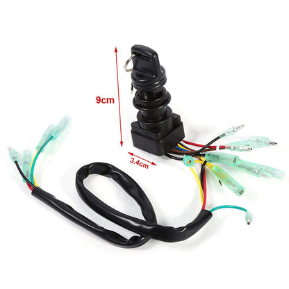 Ignition Switch Key Assy For Yamaha Outboard Motor Control Box 703-82510-43-00 G.