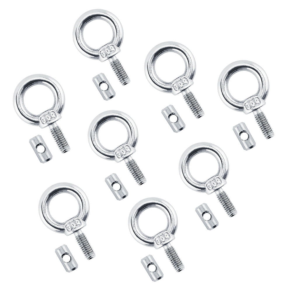 8x Awning Rail Stoppers & Track Screws Suitable for Boat RV Caravan