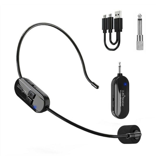 Wireless Microphone Headset 2.4G Suitable For Pro Audio Voice Teaching Outdoor Use.