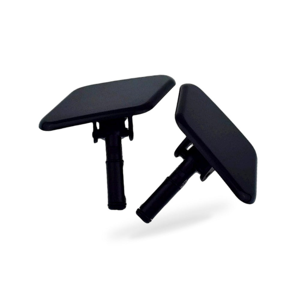 Headlight Washer Jet Caps Pair Black Suitable for Kia Sportage Mk3 Front - BD2