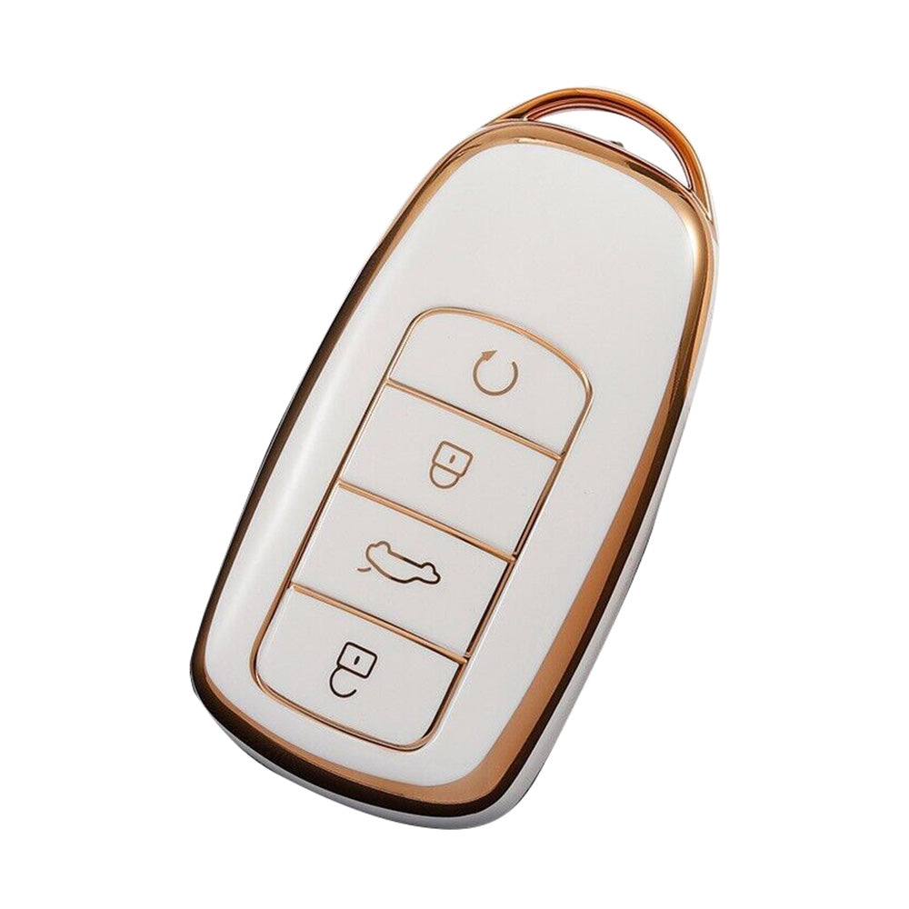 Car Remote Key Fob Case Cover Suitable For Chery Omoda 5 TPU Beige.