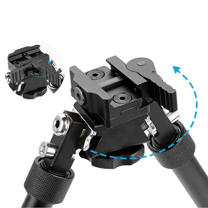 360 Angle Swivel QD Tactical 6. 5 to9  Rail Pistol Hunting Shooting Rifle Bipod Mount.