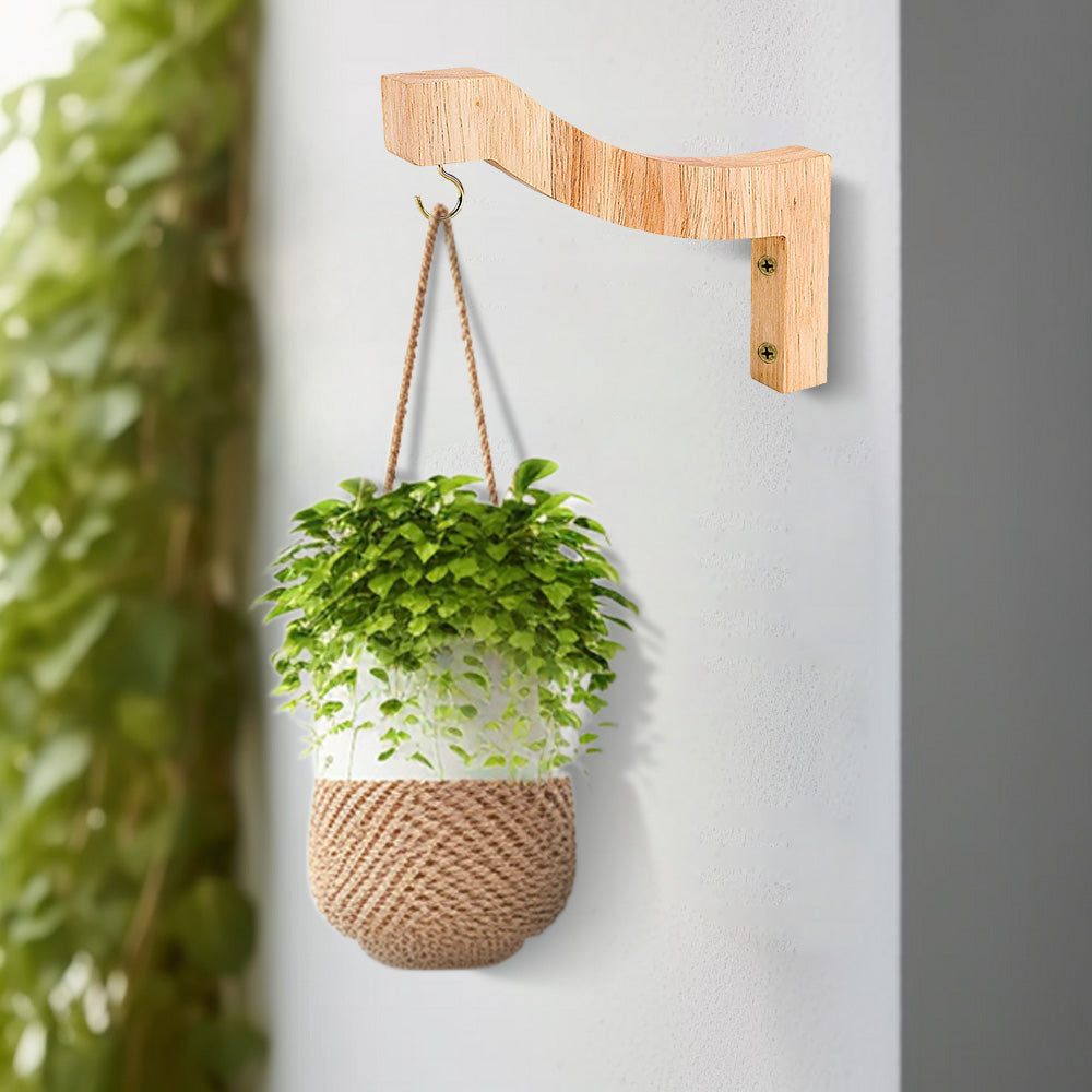 Plant Hanger Hanging Plant Hook Wooden Hanging Basket Wall Plant Hook Flower Pot.