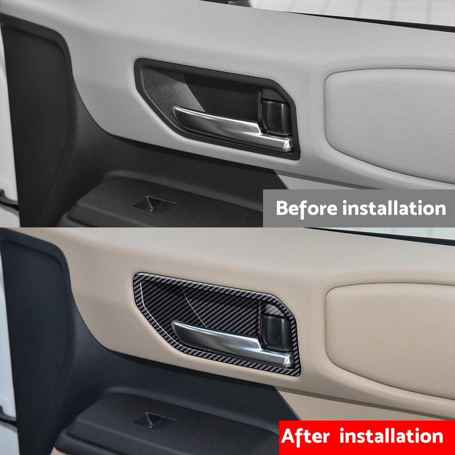 Carbon Inner Door Handle Bowl Cover Trim Suitable for Toyota Prado LC250