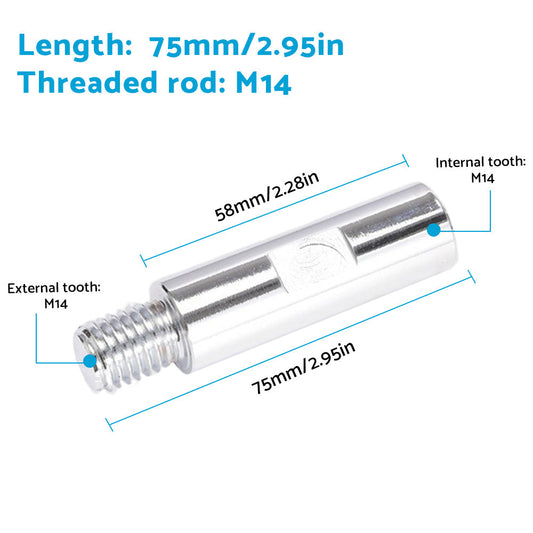 3X Angle Grinder Adapter Rod Extension Rod M14 Adapter Rod Polishing Accessories.