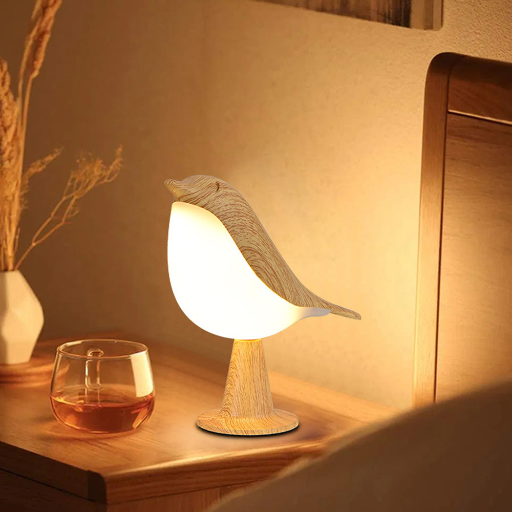 Modern Magpie Bird LED Table Lamp Touch Control Bedside Reading Night Light for Bedroom.