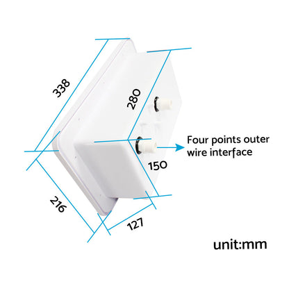 1 Set External RV Caravan Shower Box Exterior Faucet Camper Trailer Boat White.