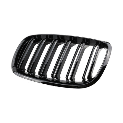 2x Front Grill Grille Gloss Black Suitable For BMW E70 X5 / E71 X6 2007-2013.