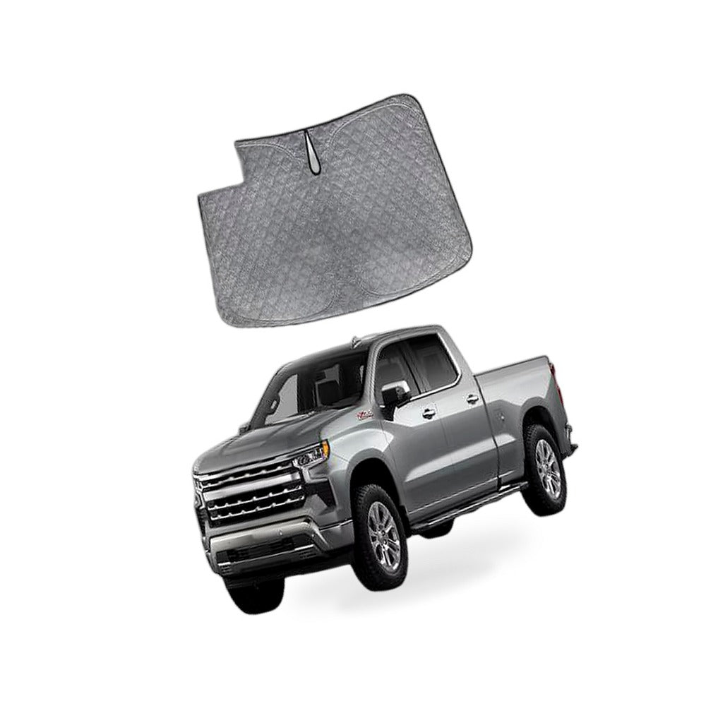 6 Layer Thick WindScreen Sun Shade for Chevrolet Silverado 19-25 UV Protection - BD2