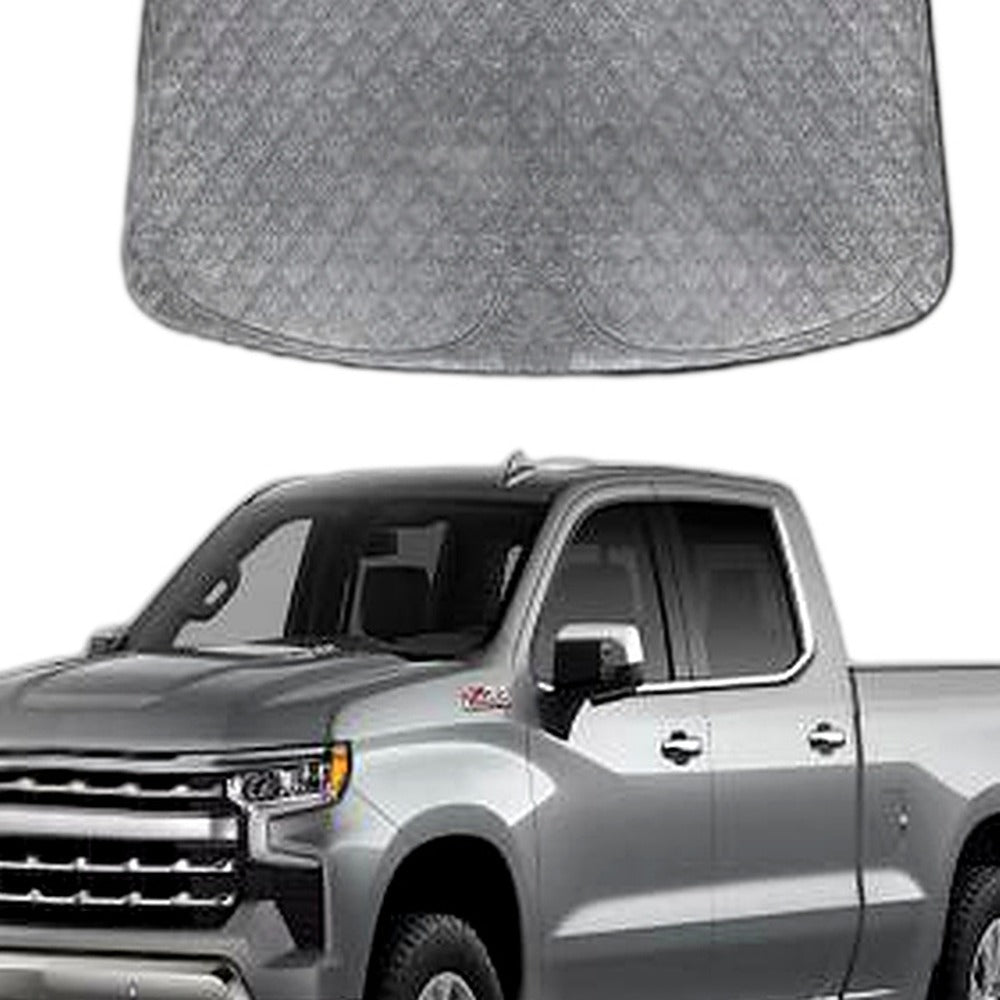 6 Layer Thick WindScreen Sun Shade for Chevrolet Silverado 19-25 UV Protection - XQ1