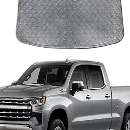 6 Layer Thick WindScreen Sun Shade for Chevrolet Silverado 19-25 UV Protection - XQ1