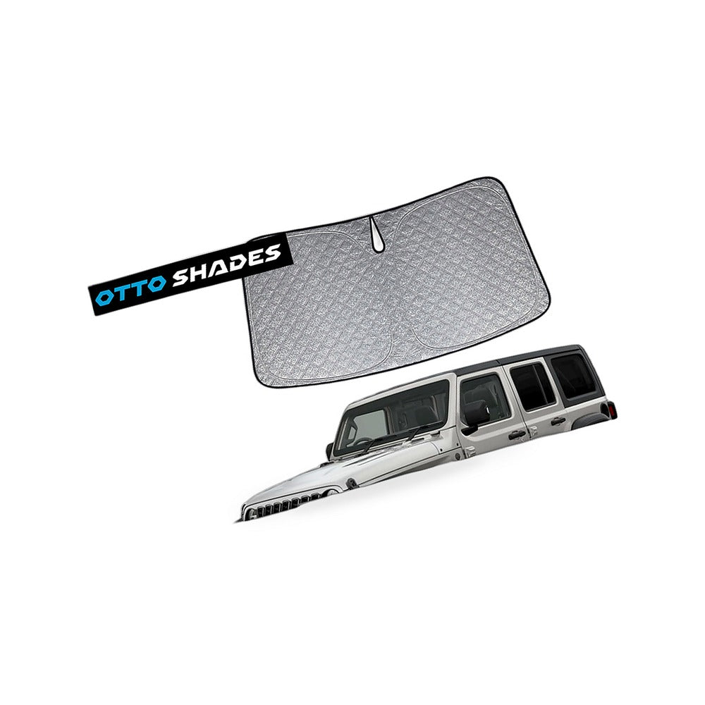 6 Layer Thick WindScreen Sun Shade for Jeep Wrangler 18-25 Premium UV Protection - BD2
