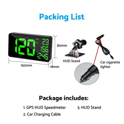 Truck GPS Speedometer 6.2inch Extended Display Suitable For Odometer with Overspeed Alarm MPH/KMH