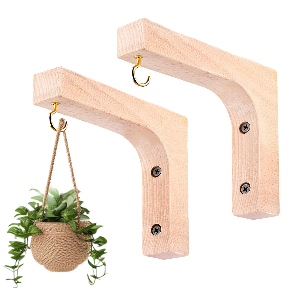 Plant Hanger Hanging Plant Hook Wooden Hanging Basket Wall Plant Hook Flower Pot.