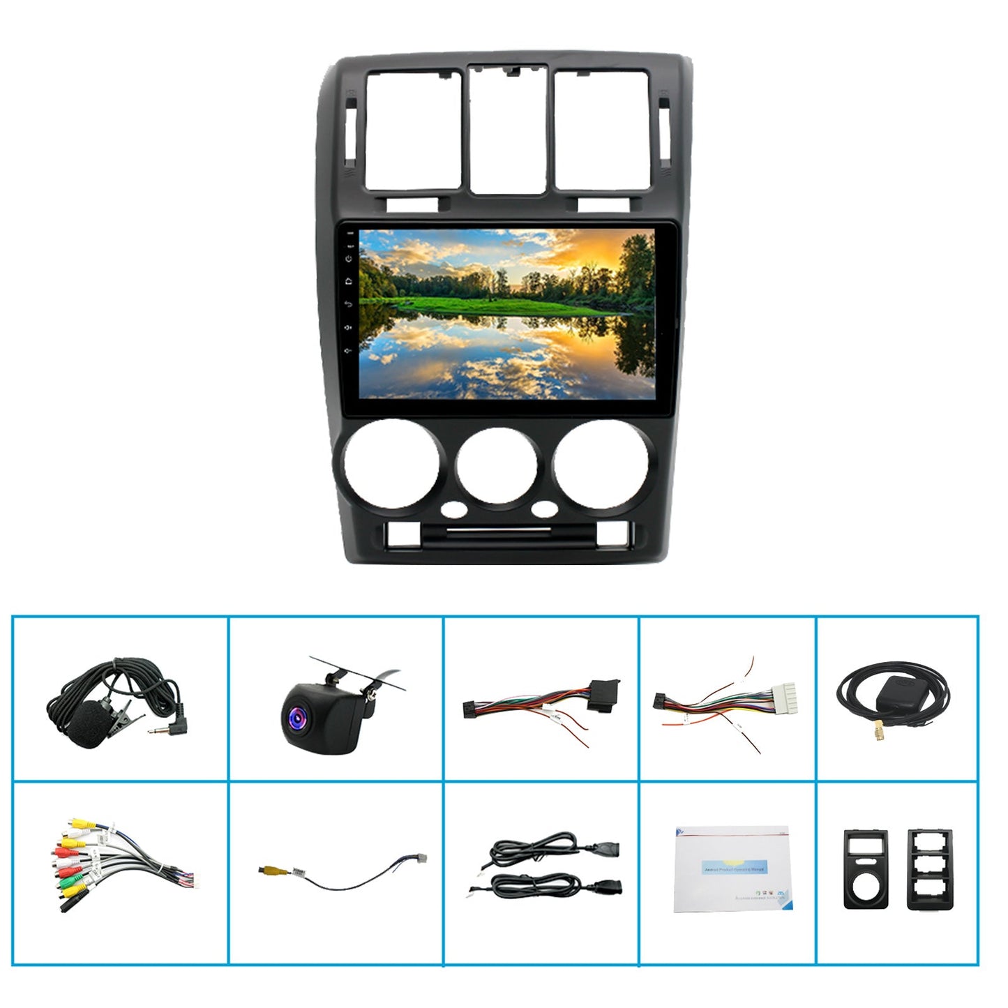 32GB 9in Car Radio Stereo Apple Android 13 w or Cam For Suitable for Hyundai Getz.