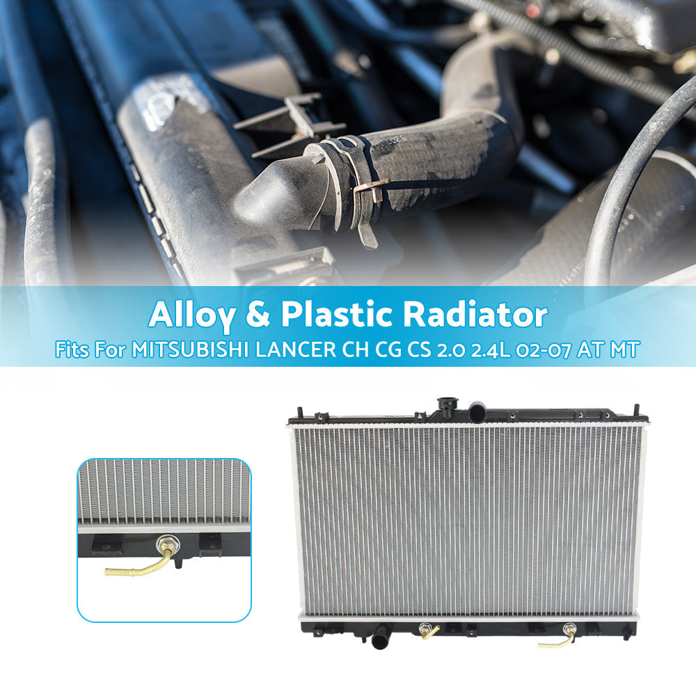COOL RADIATOR RAD FIT MITSUBISHI LANCER CH CG CS 2. 0 2. 4L 02-07 AT MT.