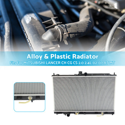 COOL RADIATOR RAD FIT MITSUBISHI LANCER CH CG CS 2. 0 2. 4L 02-07 AT MT.