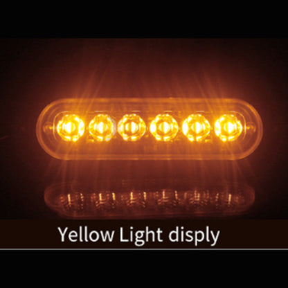 4x 6 LED Strobe Flash Light Emergency Warning Lamp Yellow Suitable For Car Truck