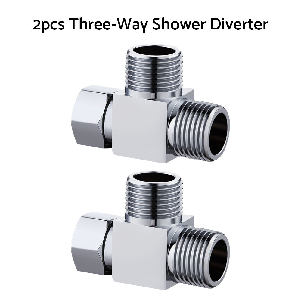 T Connector Toilet Bidet G1/2  3 Way Brass Chrome Diverter T Adapter AU.