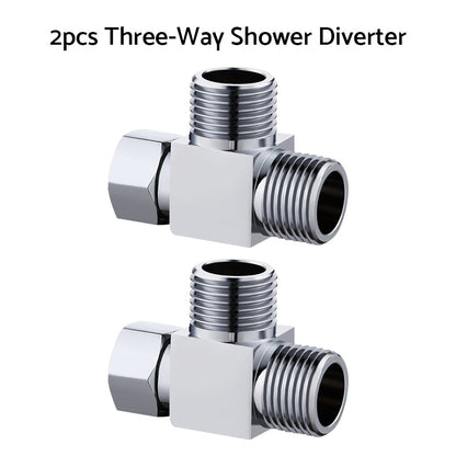 T Connector Toilet Bidet G1/2  3 Way Brass Chrome Diverter T Adapter AU.