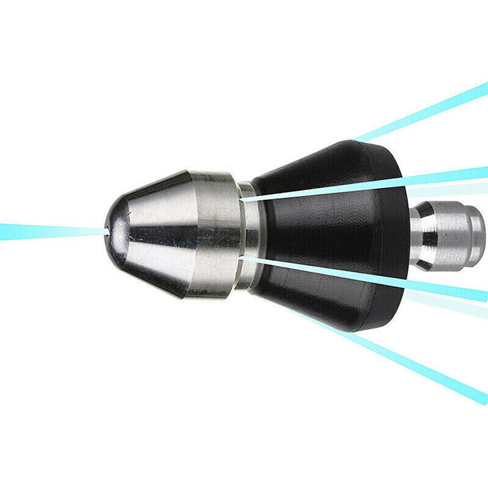 High-Pressure Drain Nozzle Suitable For Sewer Pipe Cleaning With 1 Front & 6 Rear Jets