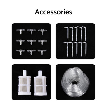 Smart Drip Self-Watering Irrigation Timer Kit 10M Solar-Powered Automatic Plant Watering System