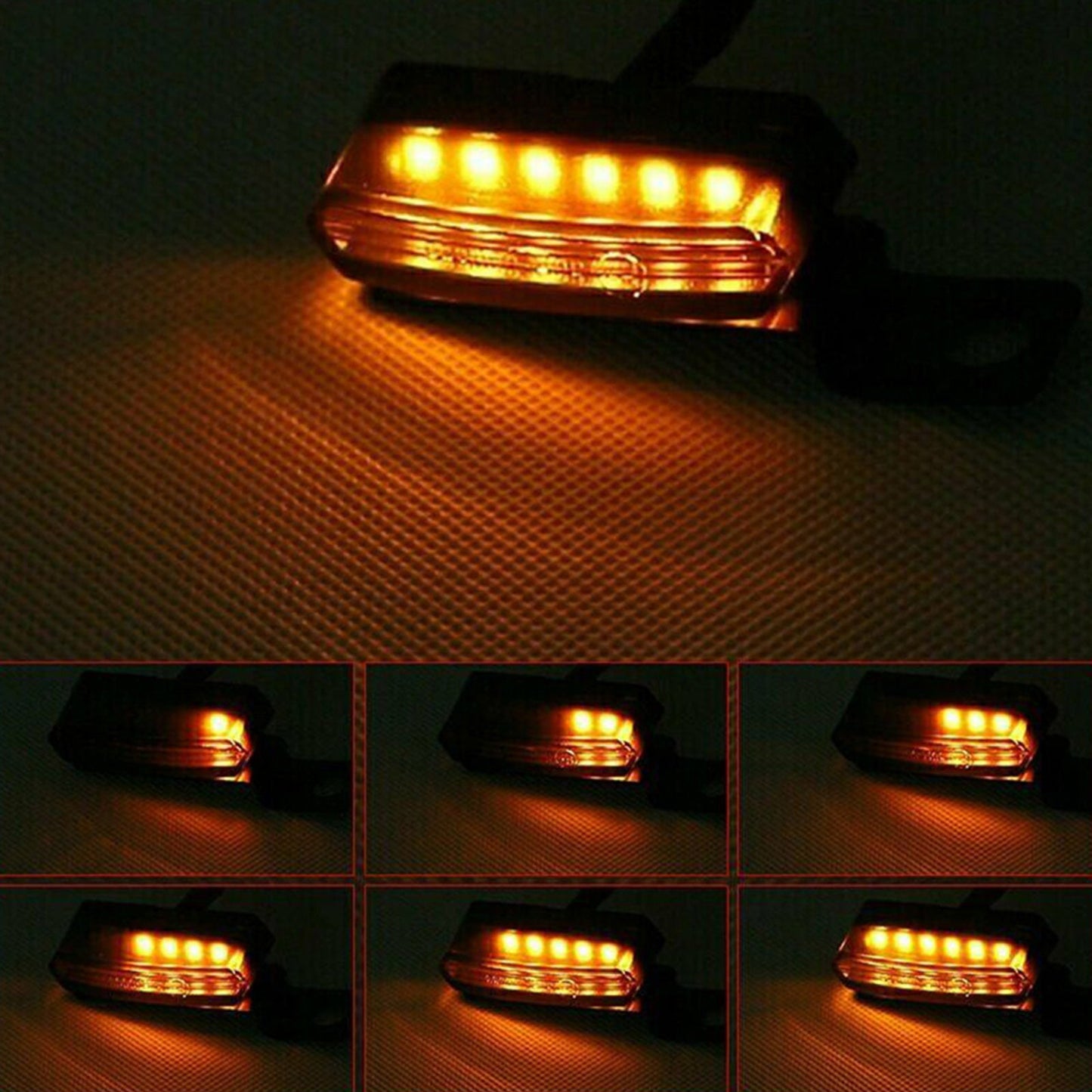 6x LED Mini Motorcycle Front Turn Signal Indicator Amber Light Suitable for Harl