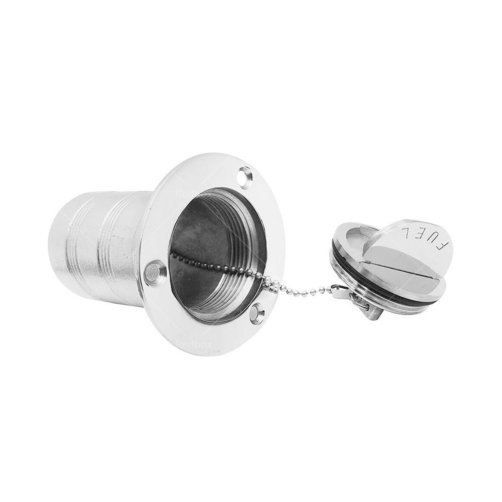 1. 5 inch  Fuel Deck Fill Keyless Polished Fuel Filler Stainless Steel For Marine Boat.