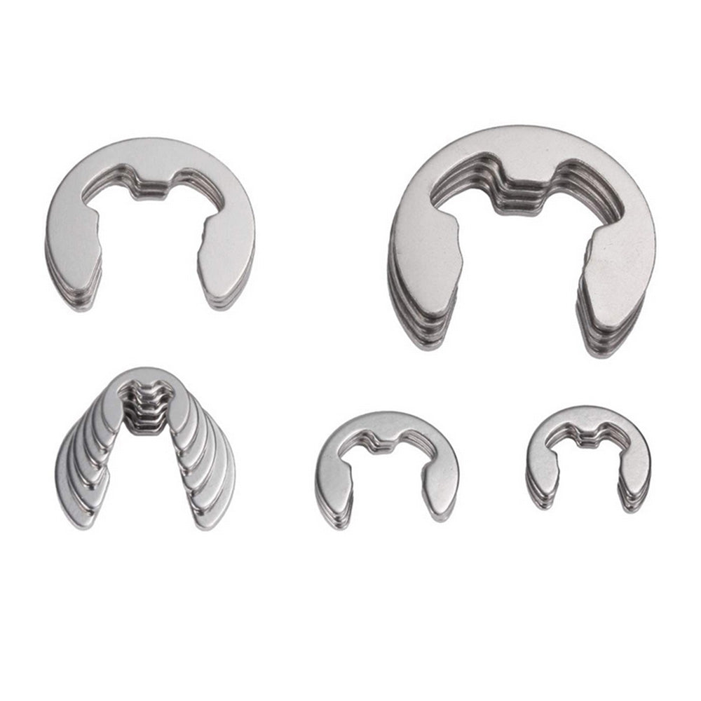 Stainless Steel E Clips C Circlip Kit Retaining Ring 400PCS Assorted M1.5-M15mm Suitable For General Mechanical Applications