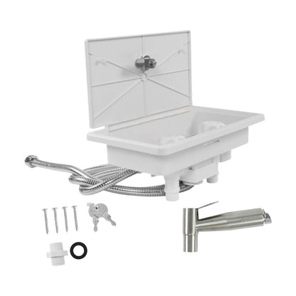 Caravan RV Shower Box Kit External with Lock Exterior Camper Trailer Boat Marine.