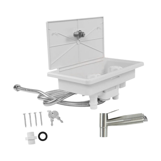 Caravan RV Shower Box Kit External with Lock Exterior Camper Trailer Boat Marine.