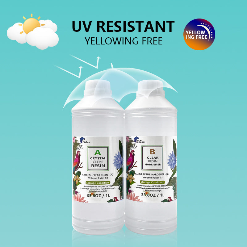 2Ltr Epoxy Resin 1:1 AB Kit Art DIY UV Crafts Glass & Water Clear Epoxy Coating.