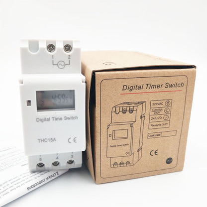 AU Local Digital LCD Power Programmable DIN Rail Timer Time Switch Relay AC 220V.