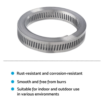 304 Stainless Steel Worm Clamp Hose Clamps with Fasteners Suitable For DIY Adjustable Use