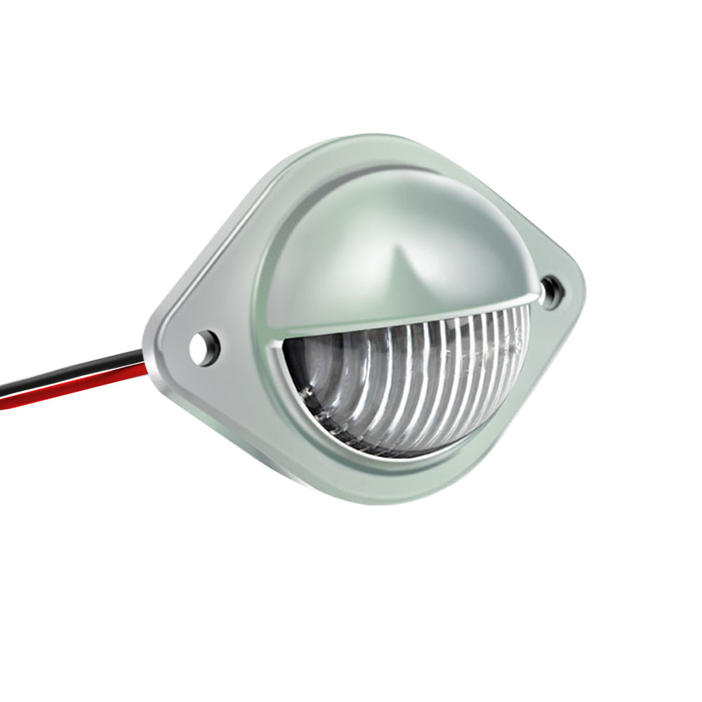 2x 12V LED Number Plate Lights Chrome Suitable For Car, Trailer, Truck, Caravan, Van & Boat