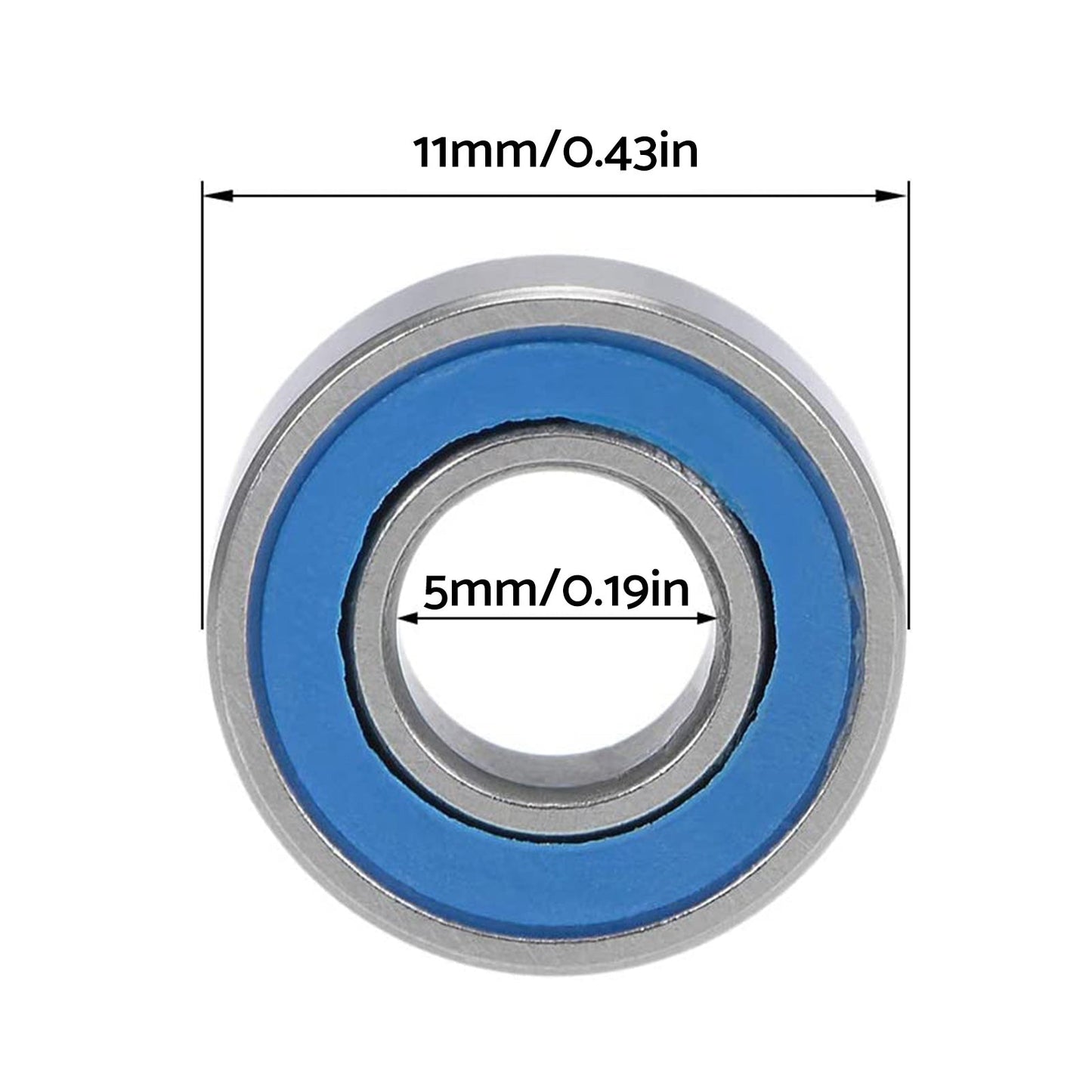 5x11x4mm Bearings For RC Tamiya 1150 HPI MR115-2RS Savage Traxxas Axial Losi.