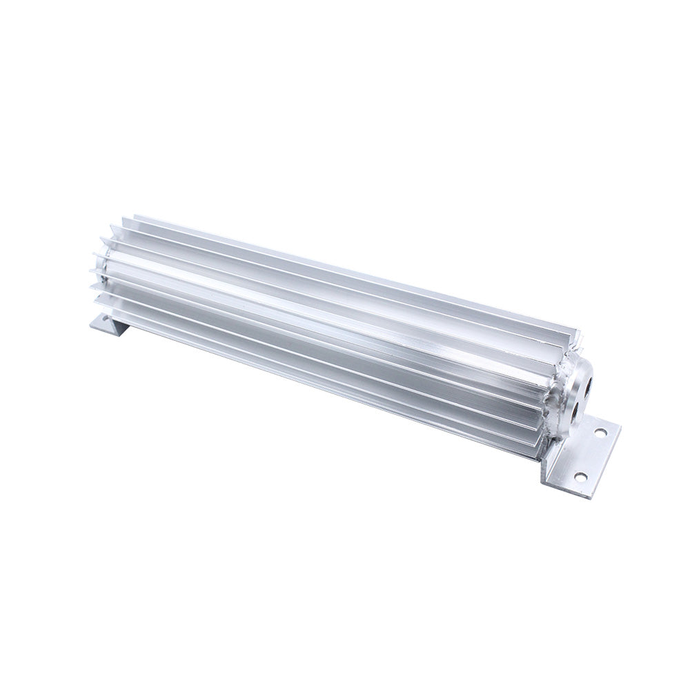 Universal 12 Inch Aluminum Dual Pass Finned Transmission Oil Cooler With Fittings Suitable For Universal Use