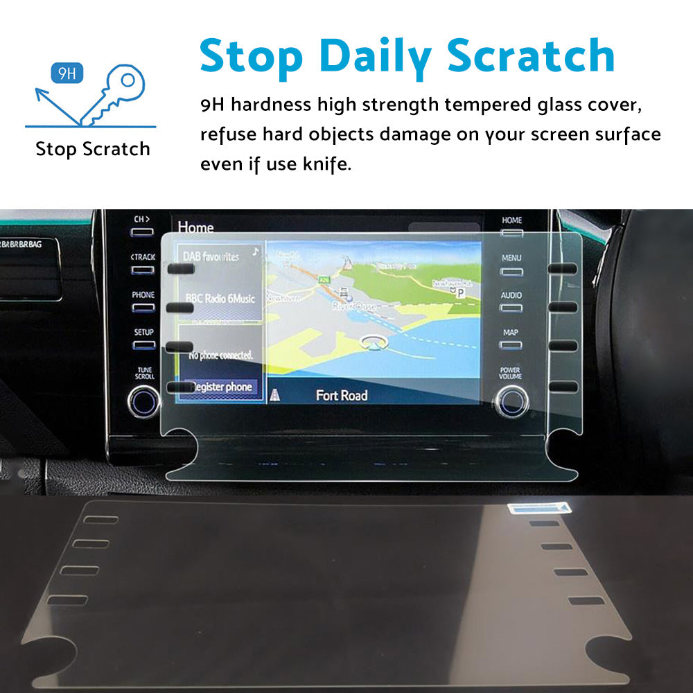 Suitable For Toyota HiLux 2021-2022 Car Touchscreen Protector Tempered Glass 8in.