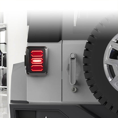 Smoked LED Tail Lights Rear Lamp Suitable For Jeep Wrangler JK 2007-2017