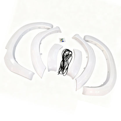 White Fender Flares 6 Inch 6pcs Suitable for Toyota Hilux SR5 SR 2011-2014.
