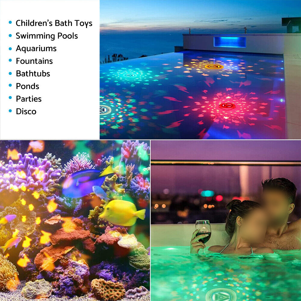 Floating Underwater LED Disco Light Glow Show Lamp Suitable For Swimming Pool, Tub & Spa