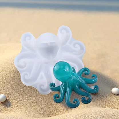?2PCS Octopus Mold Silicone Epoxy Resin Casting Mould 3D Sea Animal Display Mold.