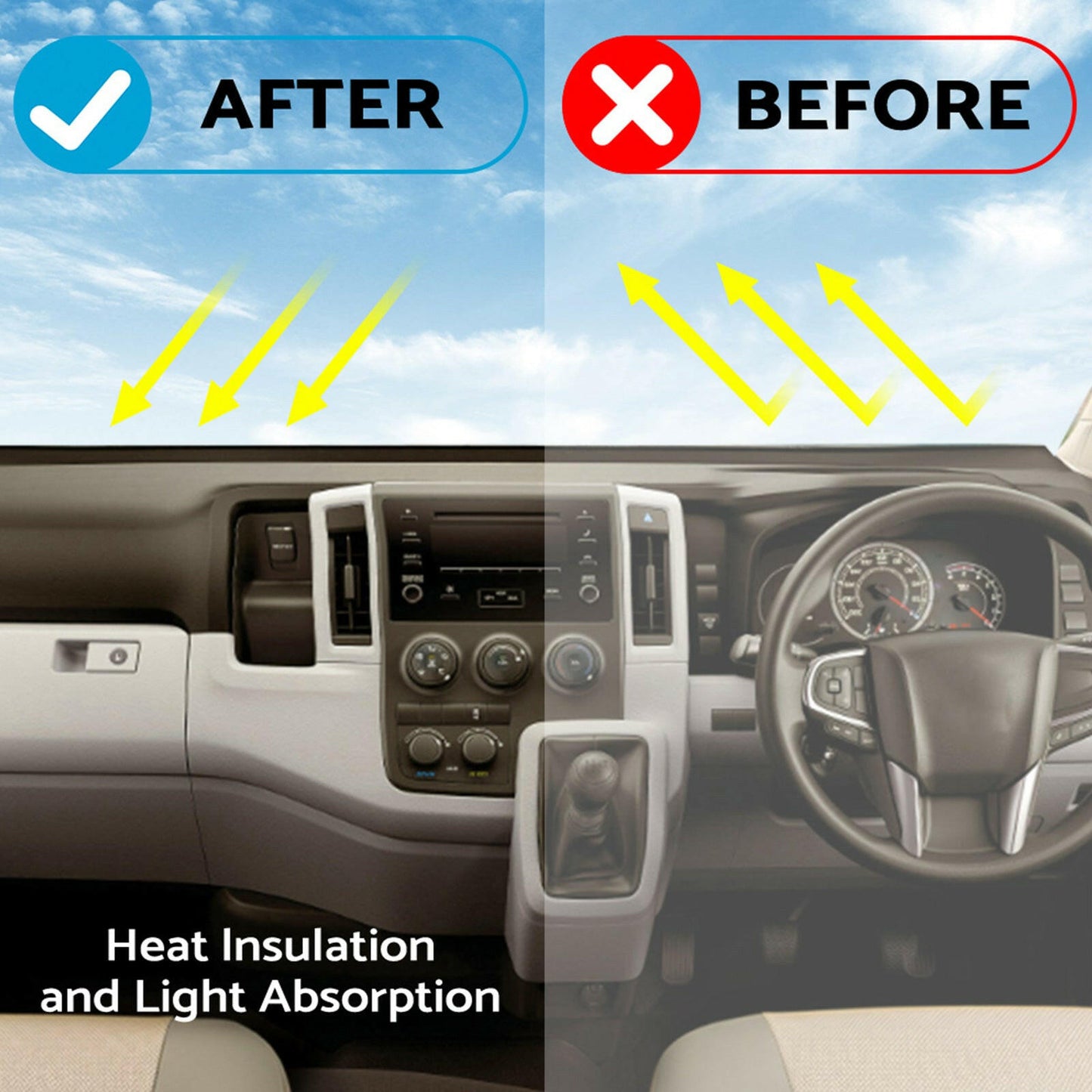 Non Slip Dash Mat Suitable For Ford Ranger PX2 PX3 MK3 XLT XL XLS 2015-2021 Black.